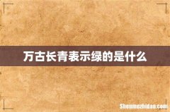 万古长青表示绿的是什么
