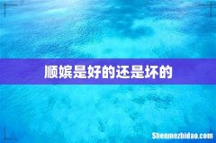 顺嫔是好的还是坏的