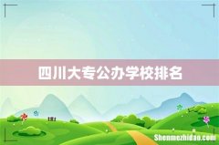 四川大专公办学校排名