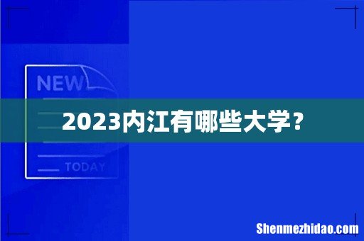 2023内江有哪些大学？