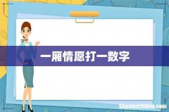 一厢情愿打一数字