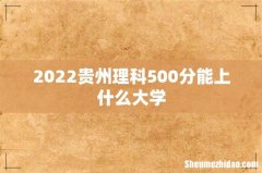 2022贵州理科500分能上什么大学