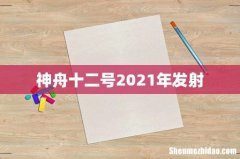 神舟十二号2021年发射