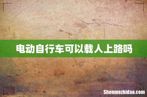 电动自行车可以载人上路吗