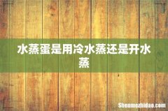 水蒸蛋是用冷水蒸还是开水蒸