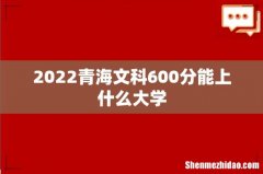 2022青海文科600分能上什么大学