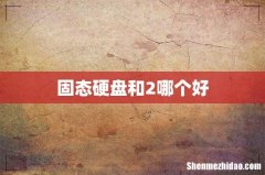 固态硬盘和2哪个好