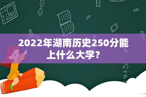 2022年湖南历史250分能上什么大学?