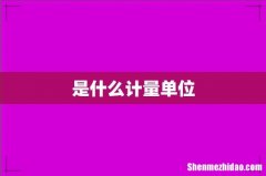 是什么计量单位