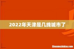 2022年天津是几线城市了