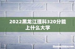 2022黑龙江理科320分能上什么大学
