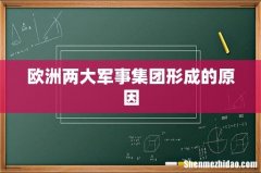 欧洲两大军事集团形成的原因