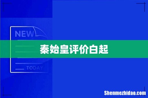 秦始皇评价白起
