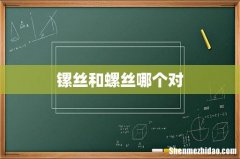 镙丝和螺丝哪个对