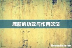 鹿筋的功效与作用吃法