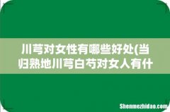 当归熟地川芎白芍对女人有什么好处 川芎对女性有哪些好处