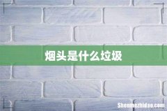 烟头是什么垃圾