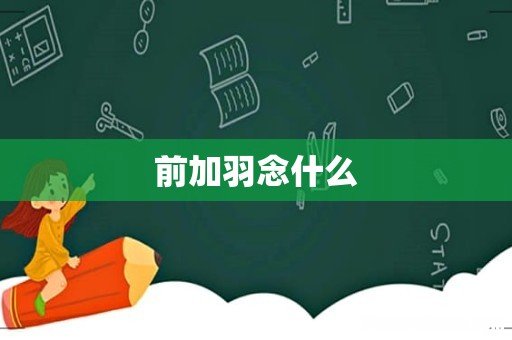 前加羽念什么