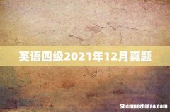 英语四级2021年12月真题