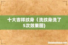 十大吉祥纹身（洗纹身洗了5次效果图)