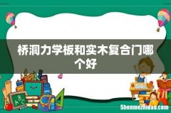 桥洞力学板和实木复合门哪个好