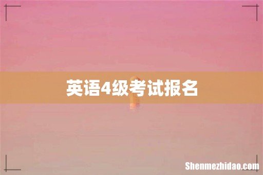 英语4级考试报名