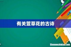 有关萱草花的古诗