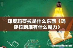 玛莎拉到底有什么魔力 印度玛莎拉是什么东西