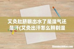 艾灸出汗怎么辨别湿气还是寒气 艾灸肚脐眼出水了是湿气还是汗