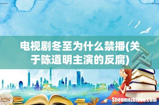 关于陈道明主演的反腐 电视剧冬至为什么禁播