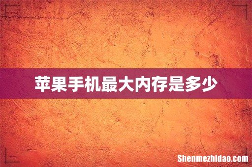 苹果手机最大内存是多少