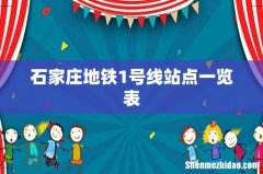 石家庄地铁1号线站点一览表