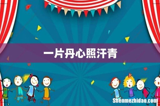 一片丹心照汗青