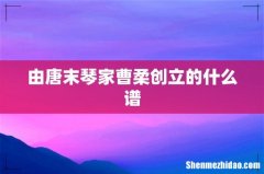 由唐末琴家曹柔创立的什么谱