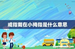 戒指戴在小拇指是什么意思