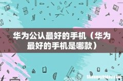 华为最好的手机是哪款 华为公认最好的手机