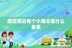 微信旁边有个小雨伞是什么意思