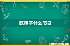吃粽子什么节日