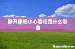 睁开眼吧小心看吧是什么歌曲