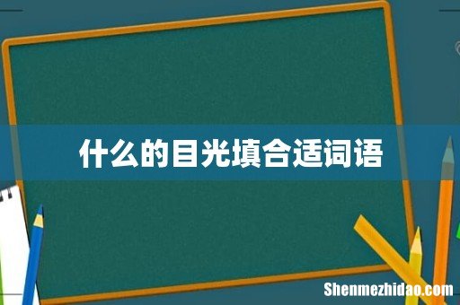 什么的目光填合适词语