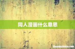 同人漫画什么意思