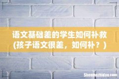 孩子语文很差，如何补？ 语文基础差的学生如何补救