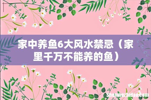 家里千万不能养的鱼 家中养鱼6大风水禁忌