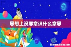 思想上没那意识什么意思