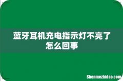 蓝牙耳机充电指示灯不亮了怎么回事