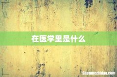 在医学里是什么