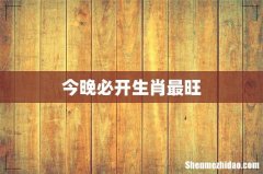今晚必开生肖最旺