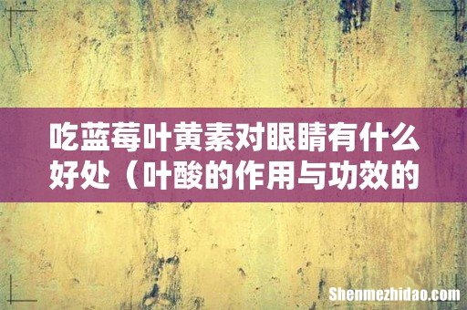 叶酸的作用与功效的副作用 吃蓝莓叶黄素对眼睛有什么好处