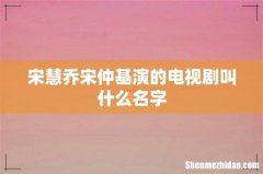 宋慧乔宋仲基演的电视剧叫什么名字