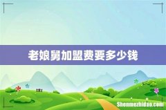 老娘舅加盟费要多少钱